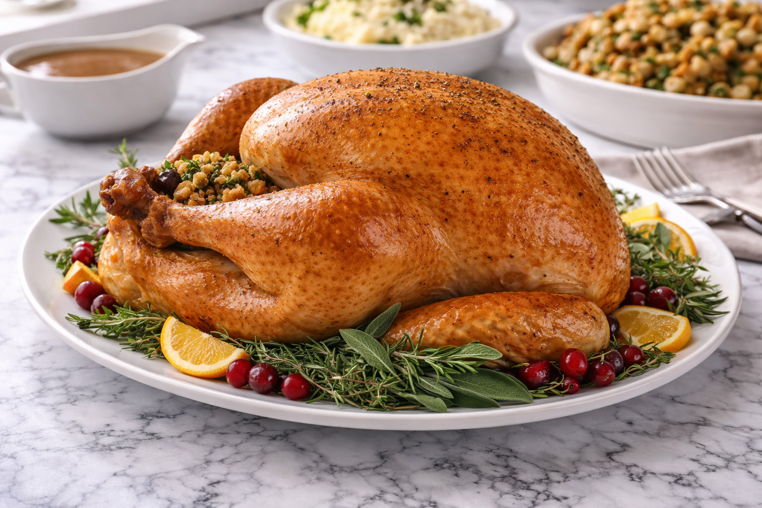 Thanksgiving buttermilk brined turkey