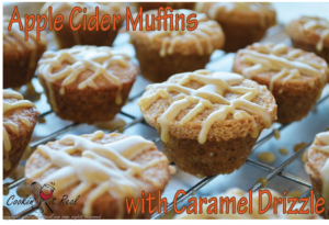 Apple Cider Muffins with Caramel Drizzle