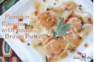 Pumpkin Raviolis with Sage Brown Butter and Crispy Pancetta