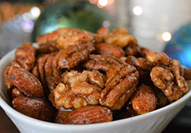 Easy Sweet and Spicy Candied Nuts