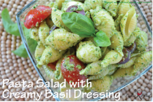 Pasta Salad with Creamy Basil Dressing
