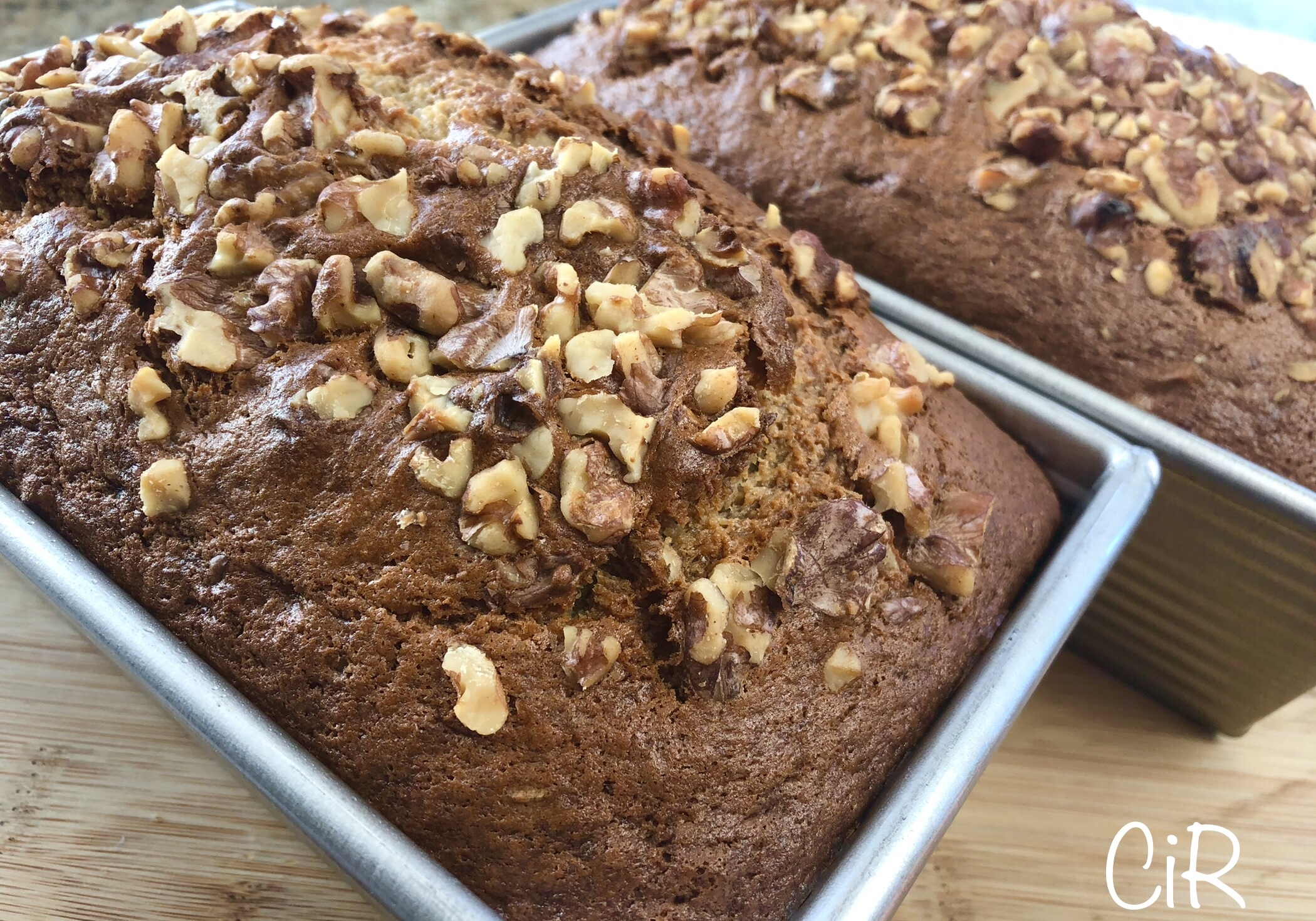 Brown butter banana nut bread